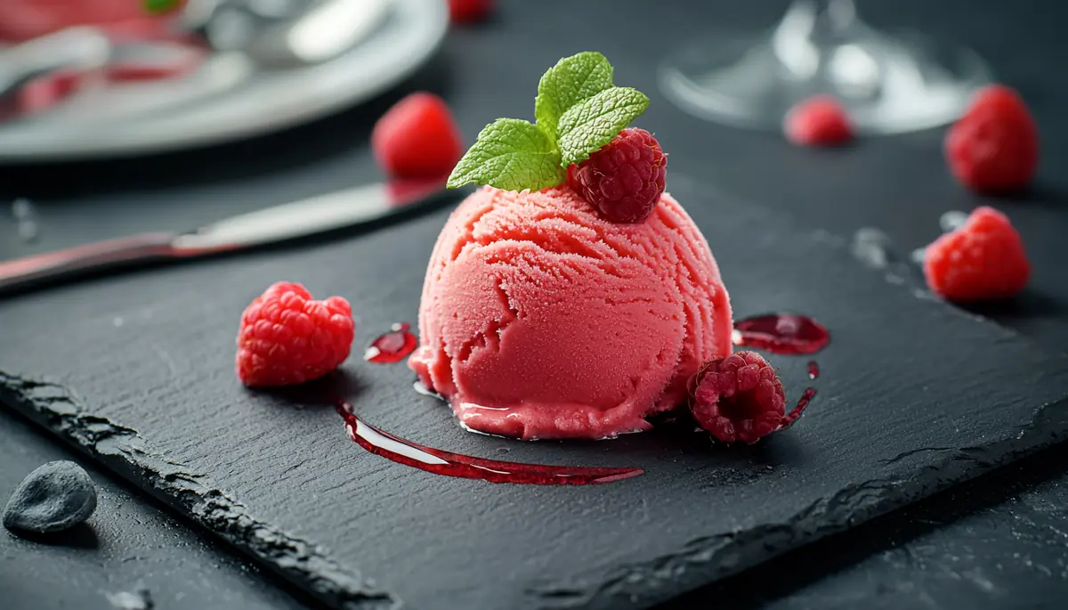 recette sorbet à la framboise