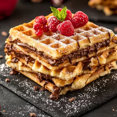 recette Gaufres fourrées chocolat-noisette façon street-food