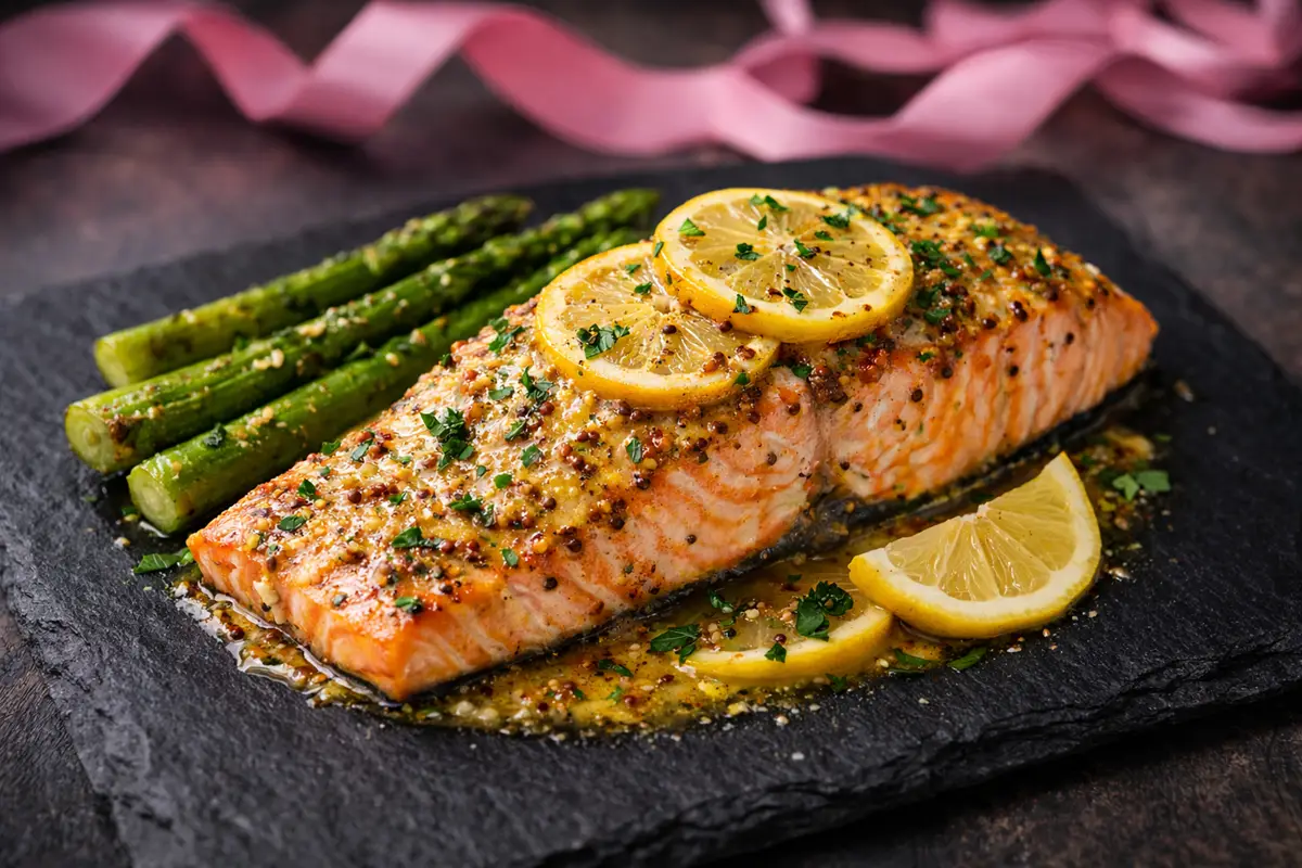 La véritable recette du saumon au four moutarde et citron - tonbonbon.fr