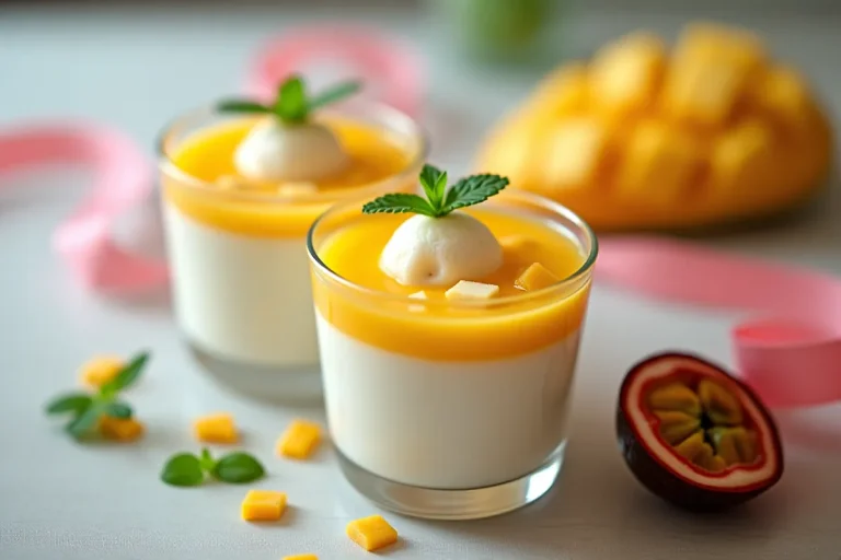 Perles du Japon dessert coco mangue : la verrine soleil ultra simple