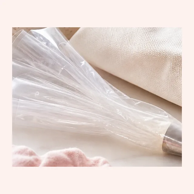 poche à douille jetable transparente avec douille inox