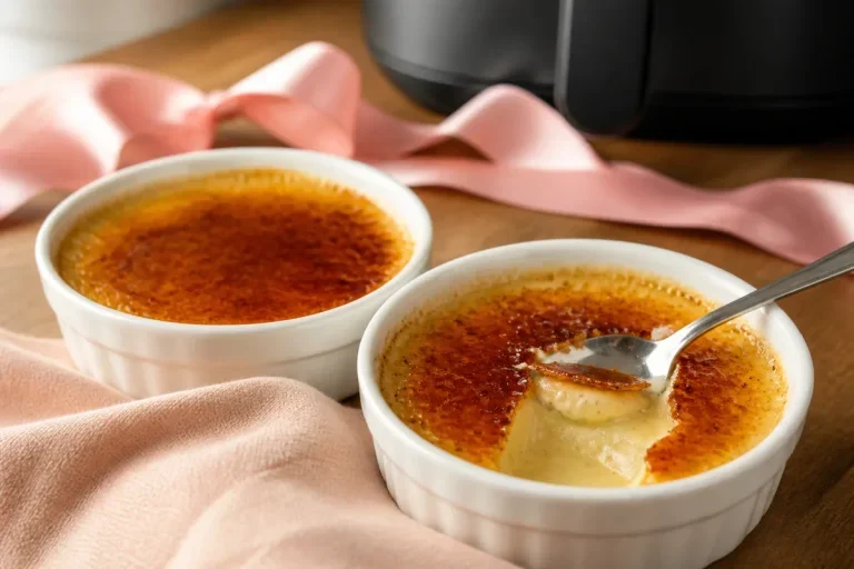 Crème brûlée à l’Air Fryer avec cœur tremblotant et caramel qui craque
